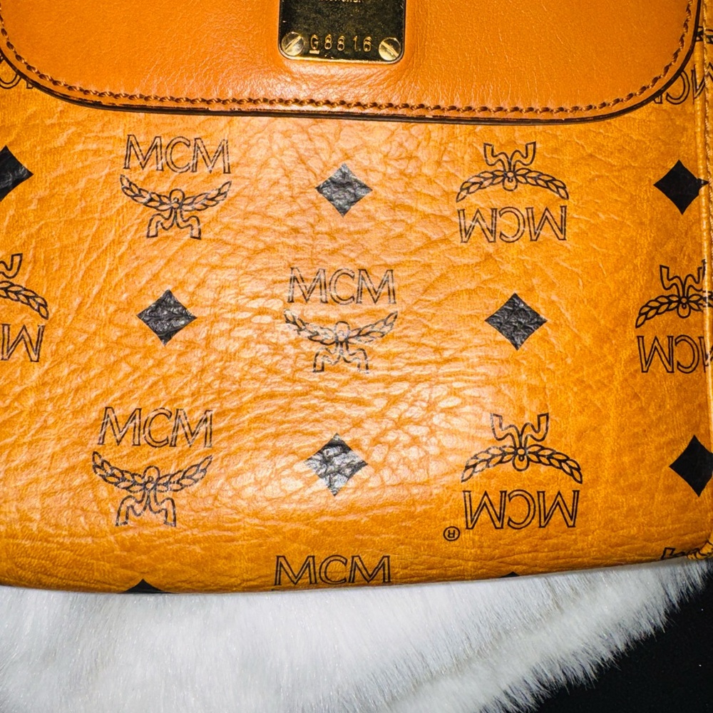 MCM Cognac Visetos Monogram Crossbody Bag - Picture 12 of 15
